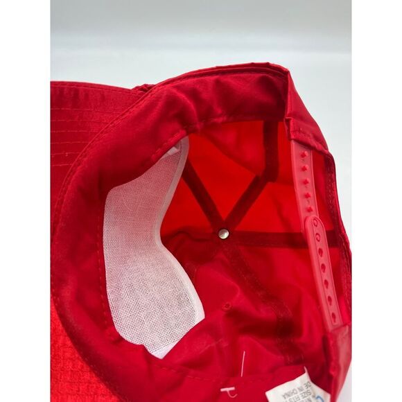 Vintage Red Atlantic City Red Snapback hat cap 80s 90s Y2K - Picture 4 of 6